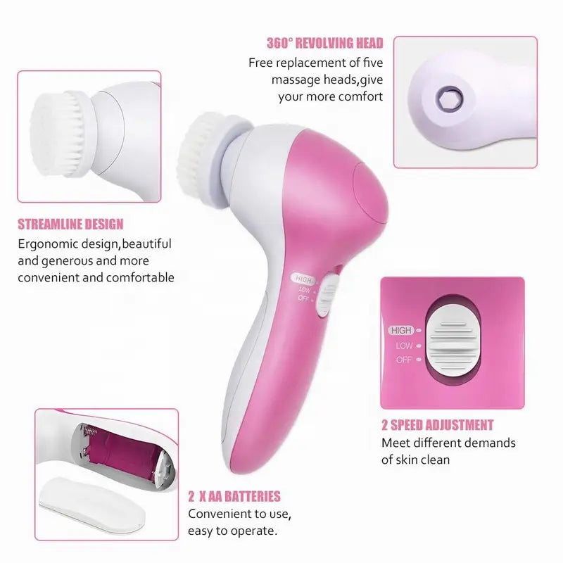 5 in 1 Facial Cleansing Brush