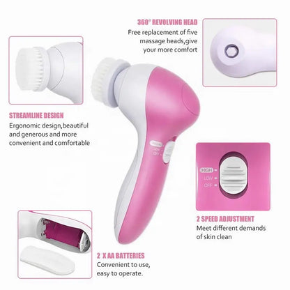 5 in 1 Facial Cleansing Brush