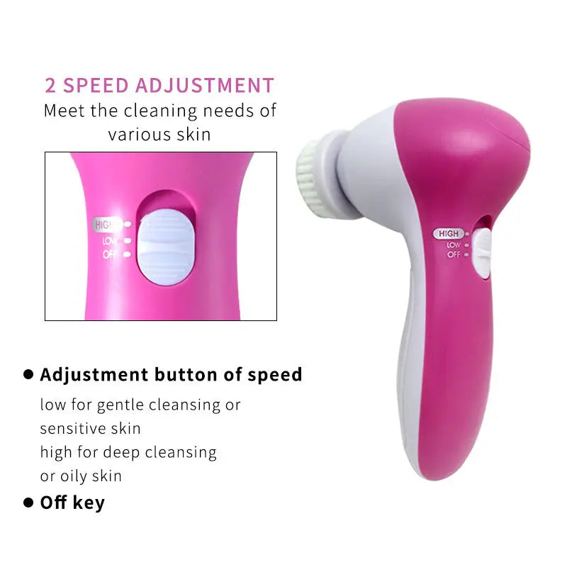 5 in 1 Facial Cleansing Brush