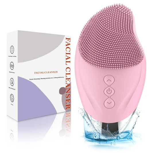 Ultrasonic Silicone Facial Cleansing Brush - Deep Pore & Skin Massager
